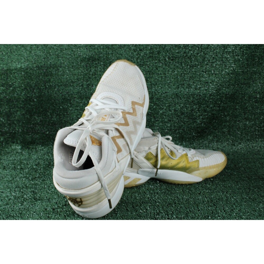 Adidas Donovan Mitchell DON Issue Unisex Size 10.5 White Gold FX9431 **Read**